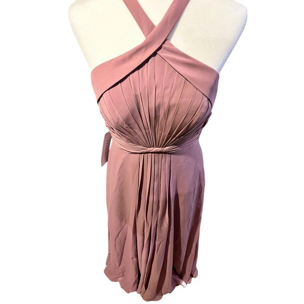 Azazie Anthea Vintage Mauve Long Evening‎ Gown Women's Size 6 NWT